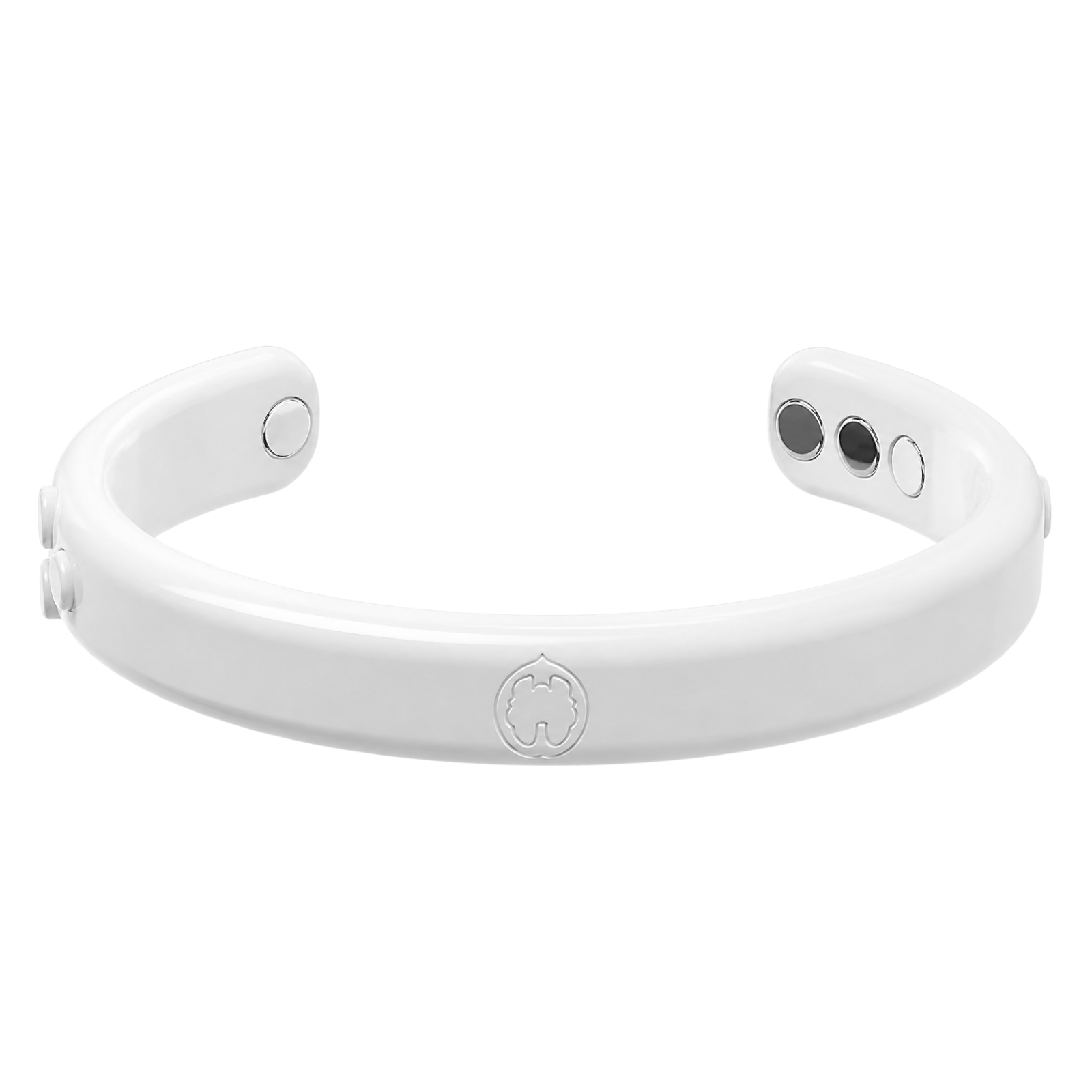Front view of the MetroBand wearable haptic headband featuring a lightweight design, magnetic adjustment system, and silent rhythm guidance technology.